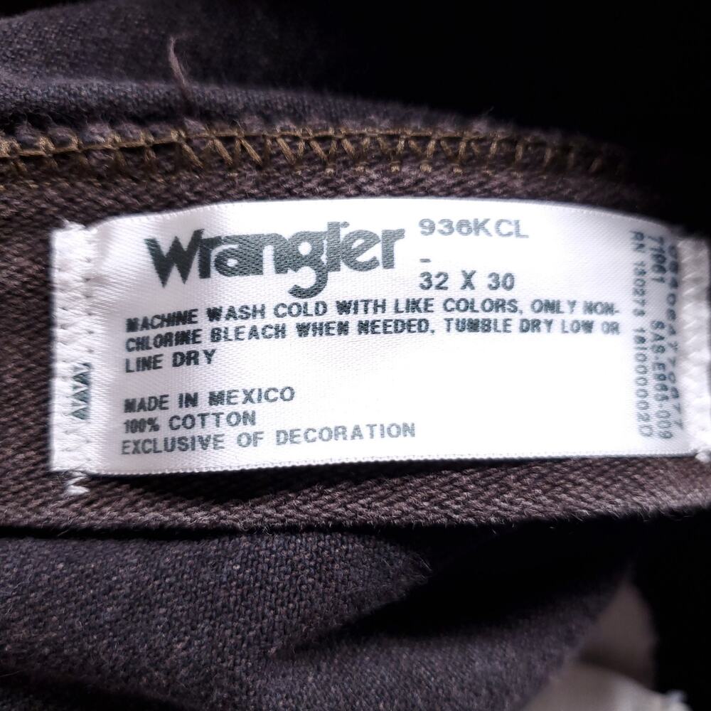Wrangler 936KCL Cowboy Cut Slim Straight Jeans Men 32 Brown Cotton Western Retro - Picture 7 of 7